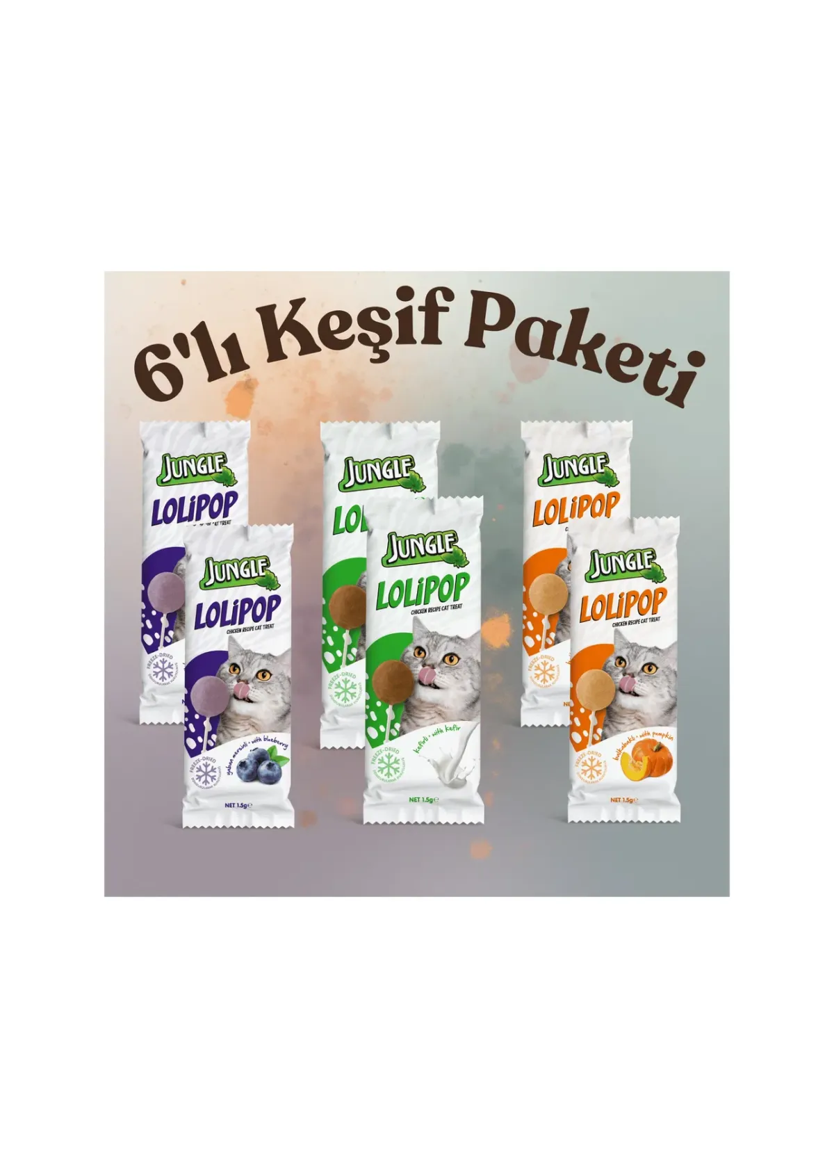 Kedi Lolipop Keşif Paketi * 6'lı