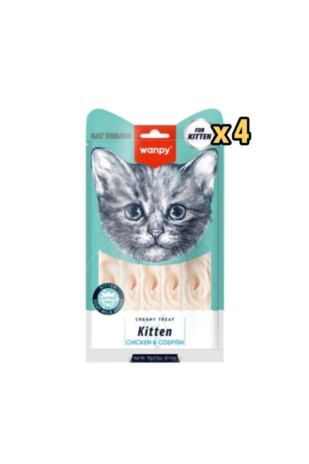 Tavuklu - Morinalı Yavru Kedi Krema Ödülü 5×14 Gr x 4 Adet