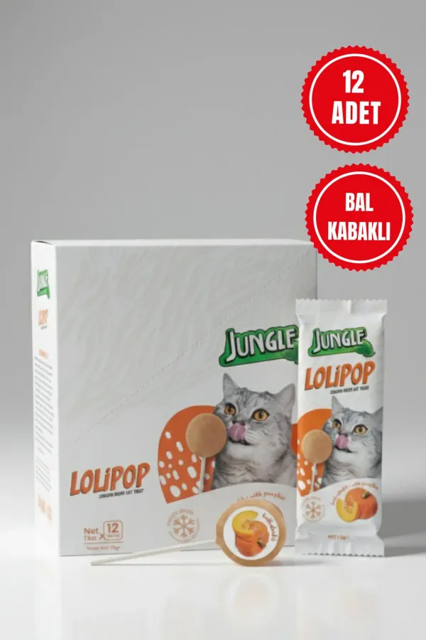 Kedi Lolipopu Balkabaklı ( 12 ADET )