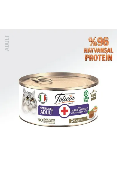 Somonlu Ezme Kısırlaştırılmış Yetişkin Kedi Konservesi 85 GR