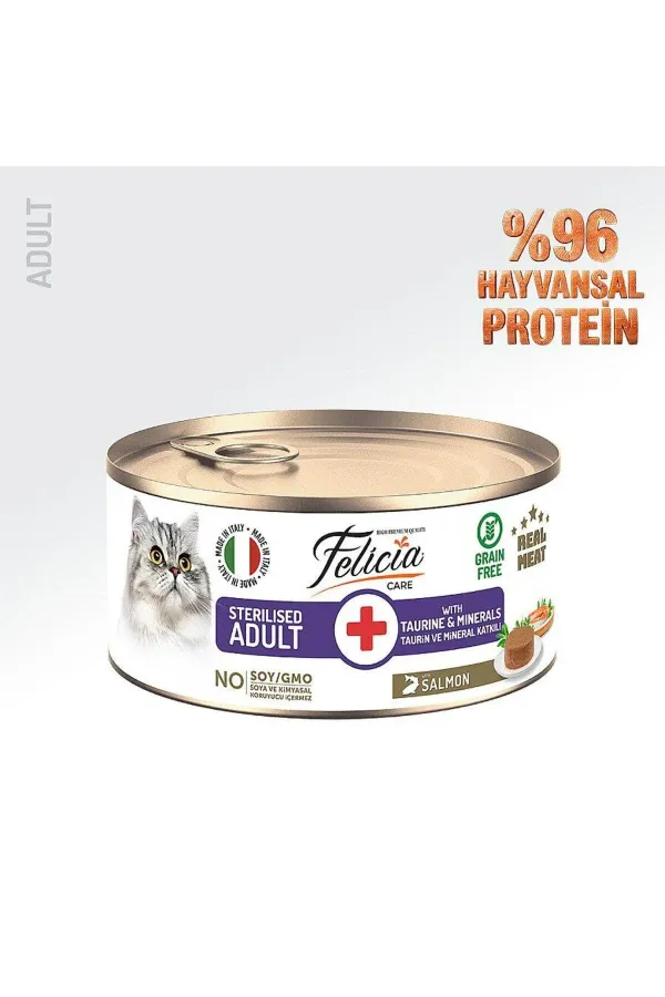 Somonlu Ezme Kısırlaştırılmış Yetişkin Kedi Konservesi 85 GR