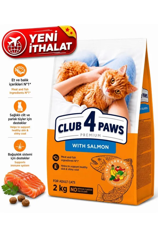 CLUB 4 PAWS SOMONLU YETİŞKİN KEDİ MAMASI 2 KG