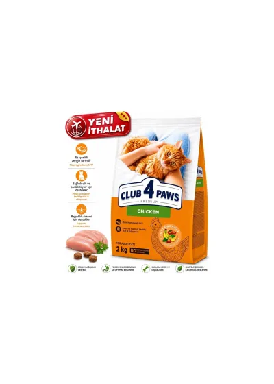 Club 4 Paws Tavuklu Yetişkin Kedi Kuru Maması 2 kg