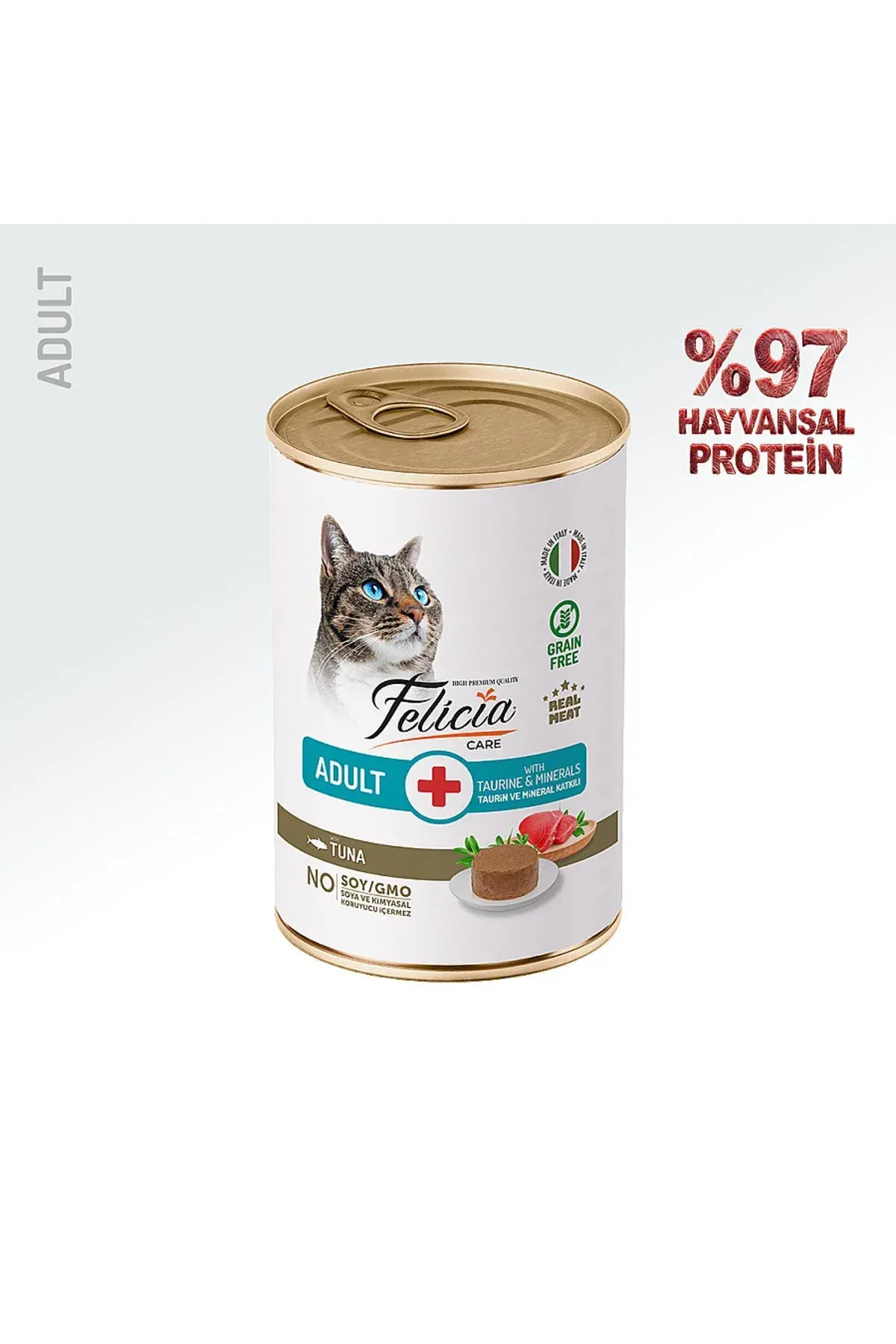 Yetişkin Tahılsız Ton Balıklı Kedi Konserve 400g