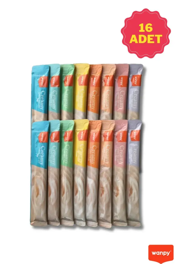 Creamy Cat Treat Karışık Krema Sıvı Kedi Ödül Maması 14g x 16 Adet