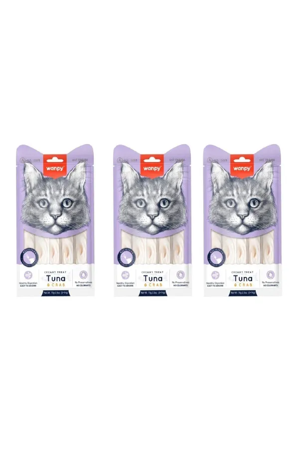 Ton Balıklı & Yengeçli Kedi Sıvı Ödülü 5 X 14 Gr. 3 Lü Paket