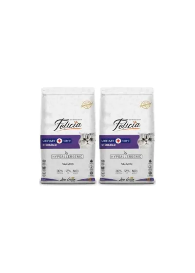 2 Adet Adult Cat Light & Sterilised Somonlu Kısırlaştırılmış Yetişkin Kedi Maması 2 kg x 2 = 4 kg Urinary Care