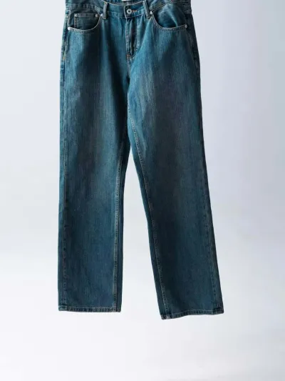 Erkek Straight Fit Kot Pantolon – Vintage Mavi