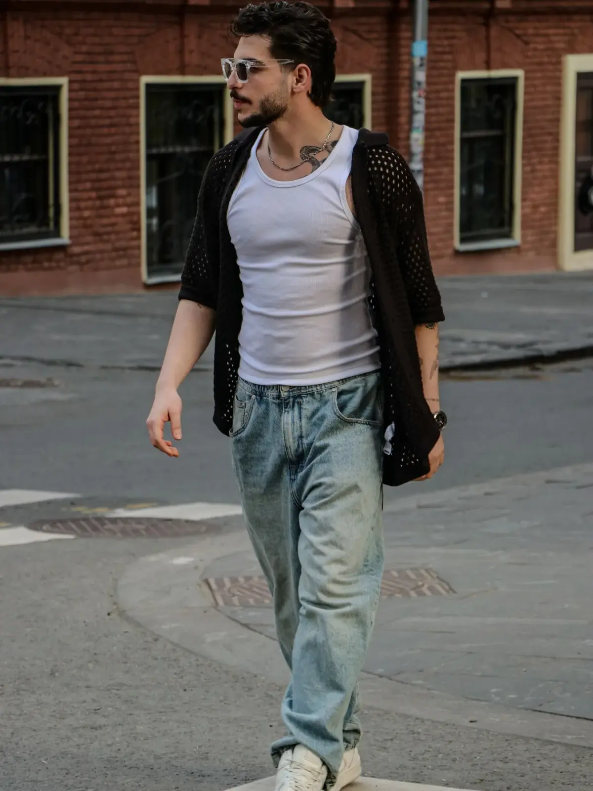 Erkek Relaxed Fit Kot Pantolon – Açık Mavi