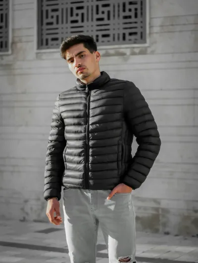 Erkek Şişme Mont – Siyah