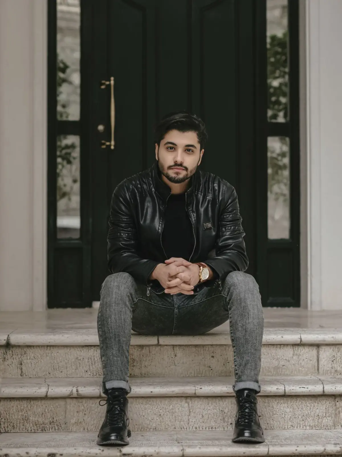 Erkek Slim Fit Kot Pantolon – Füme