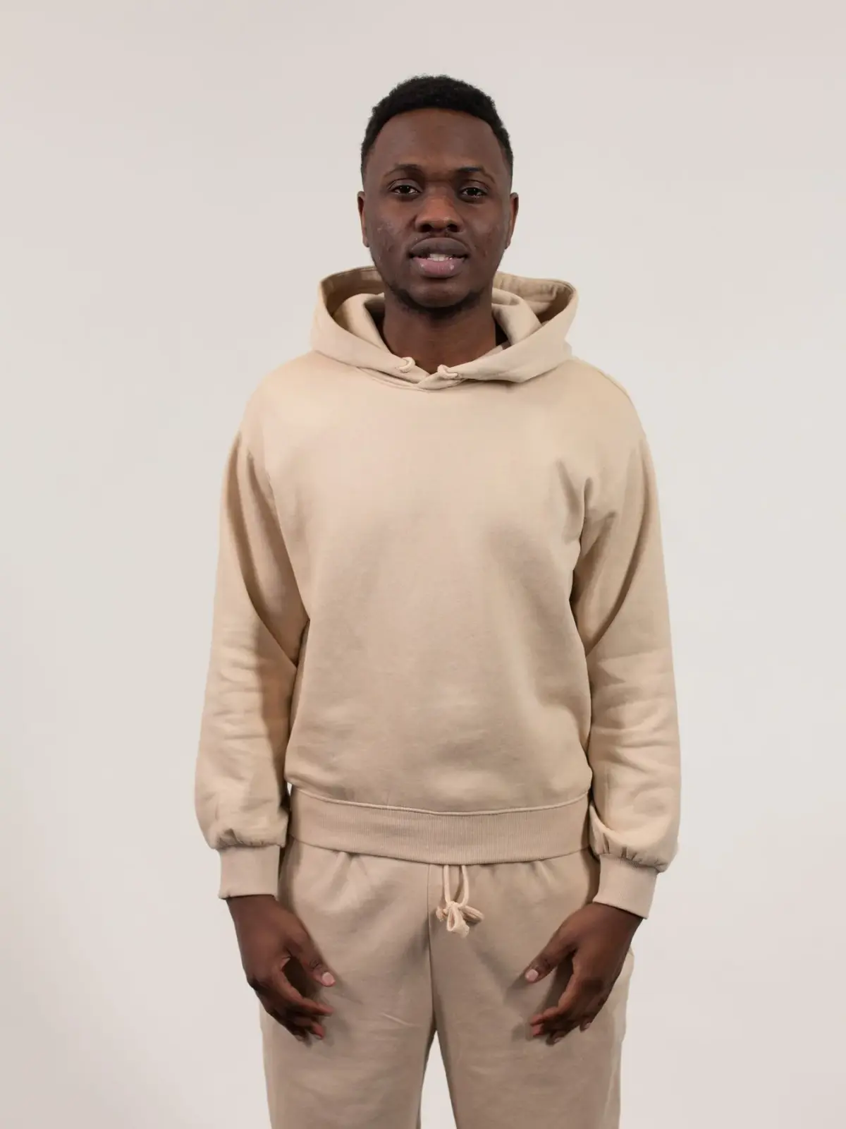 Kapüşonlu Sweatshirt – Bej