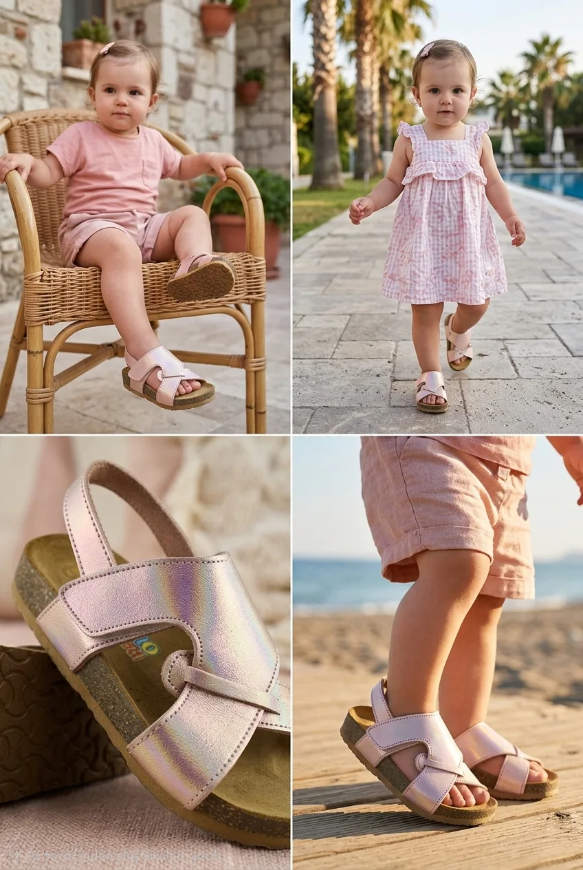 Rose Deri ve Ortopedik Bebek Sandalet