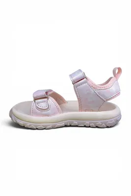 Işıklı Hafif ve Esnek Kız Çocuk Sandalet Pembe
