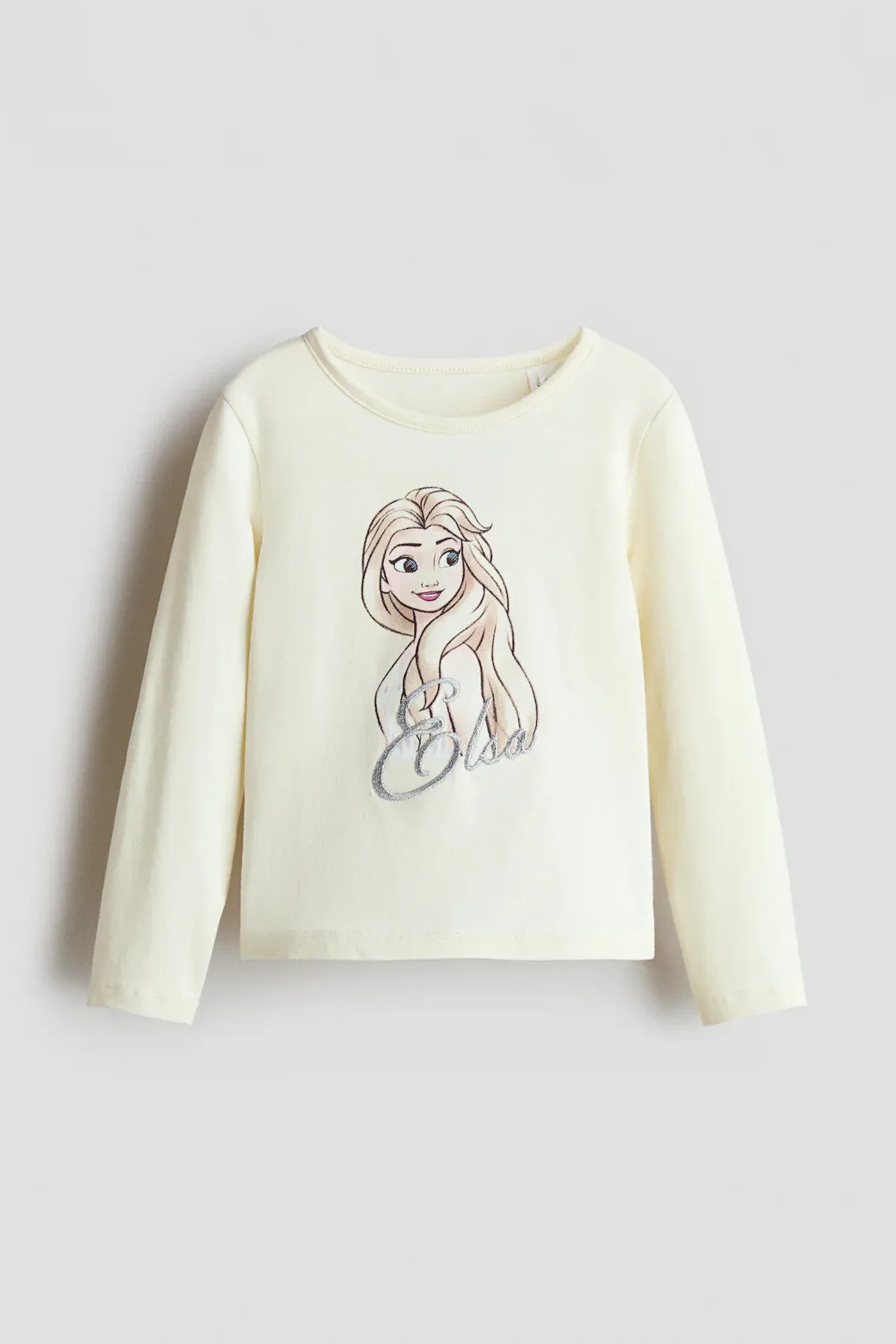kiz bebek cocuk elsa baskili uzun kollu tshirt ZEYDER2293
