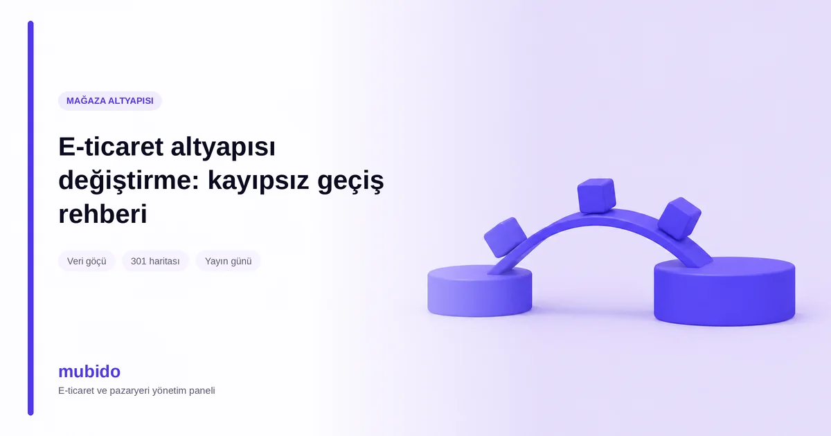 E-ticaret altyapısı değiştirme: eski mağazadan yeni mağazaya veri ve adres geçişi