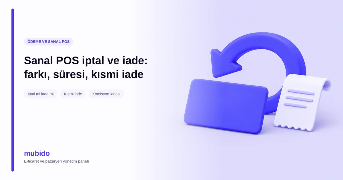 Sanal POS iptal ve iade: farkı, süresi ve kısmi iade