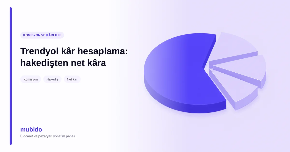 Satış tutarından kesilen komisyon dilimleri ve geriye kalan net kâr