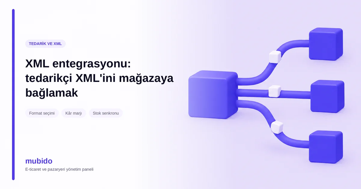 XML entegrasyonu: tedarikçi XML'inden mağazaya ve pazaryerine ürün aktarımı