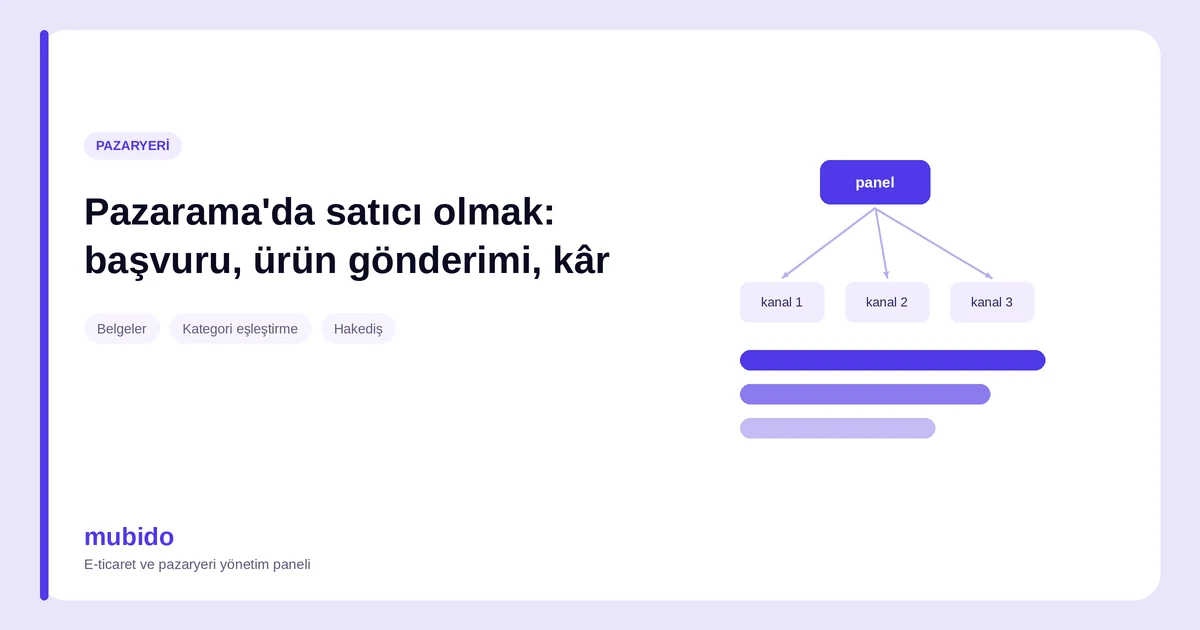Pazarama'da Satıcı Olmak: Başvuru, Ürün Gönderimi ve Kâr Hesabı