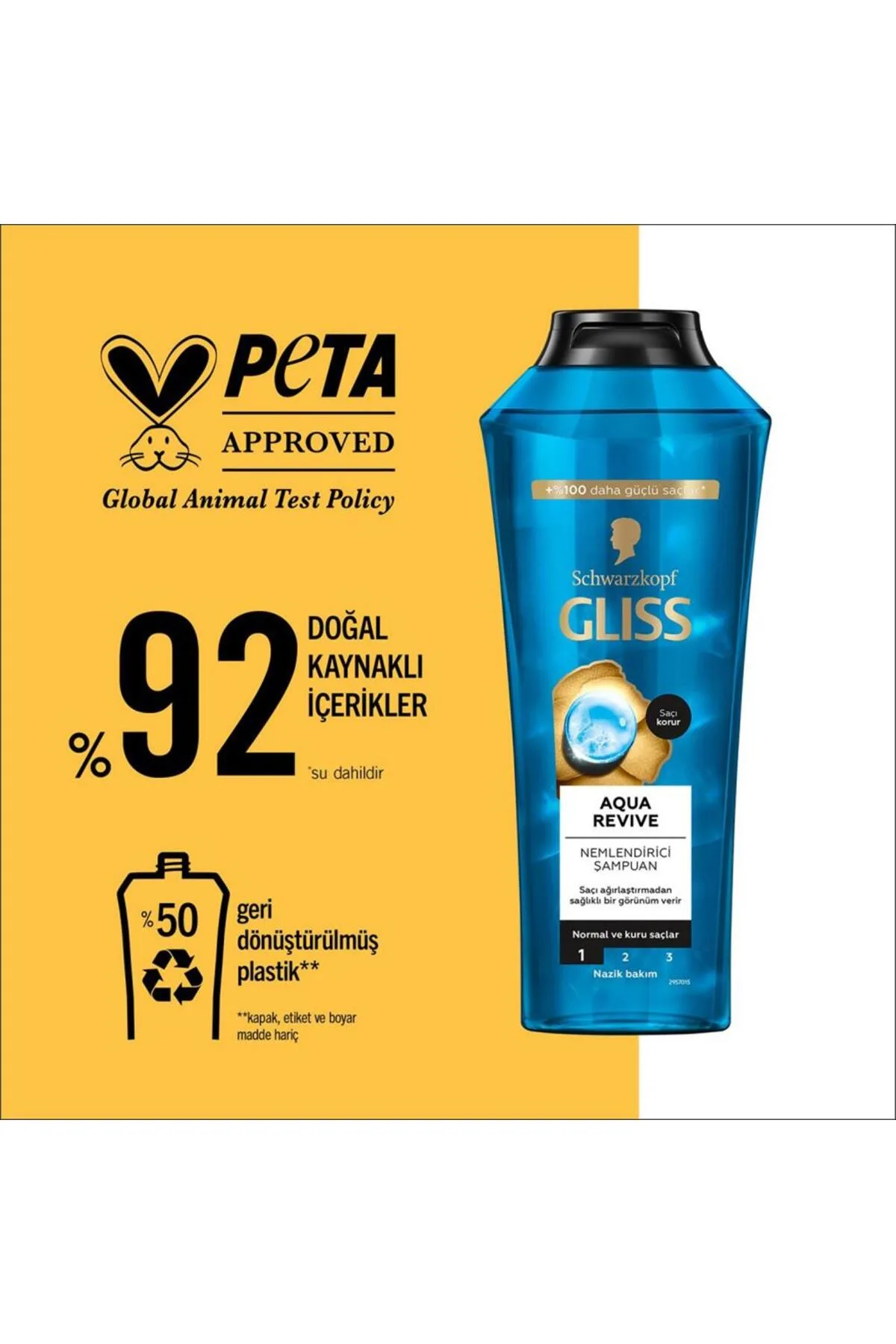 Gliss Aqua Revive Nemlendirici Şampuan Normal ve Kuru Saçlar 400 ml 4