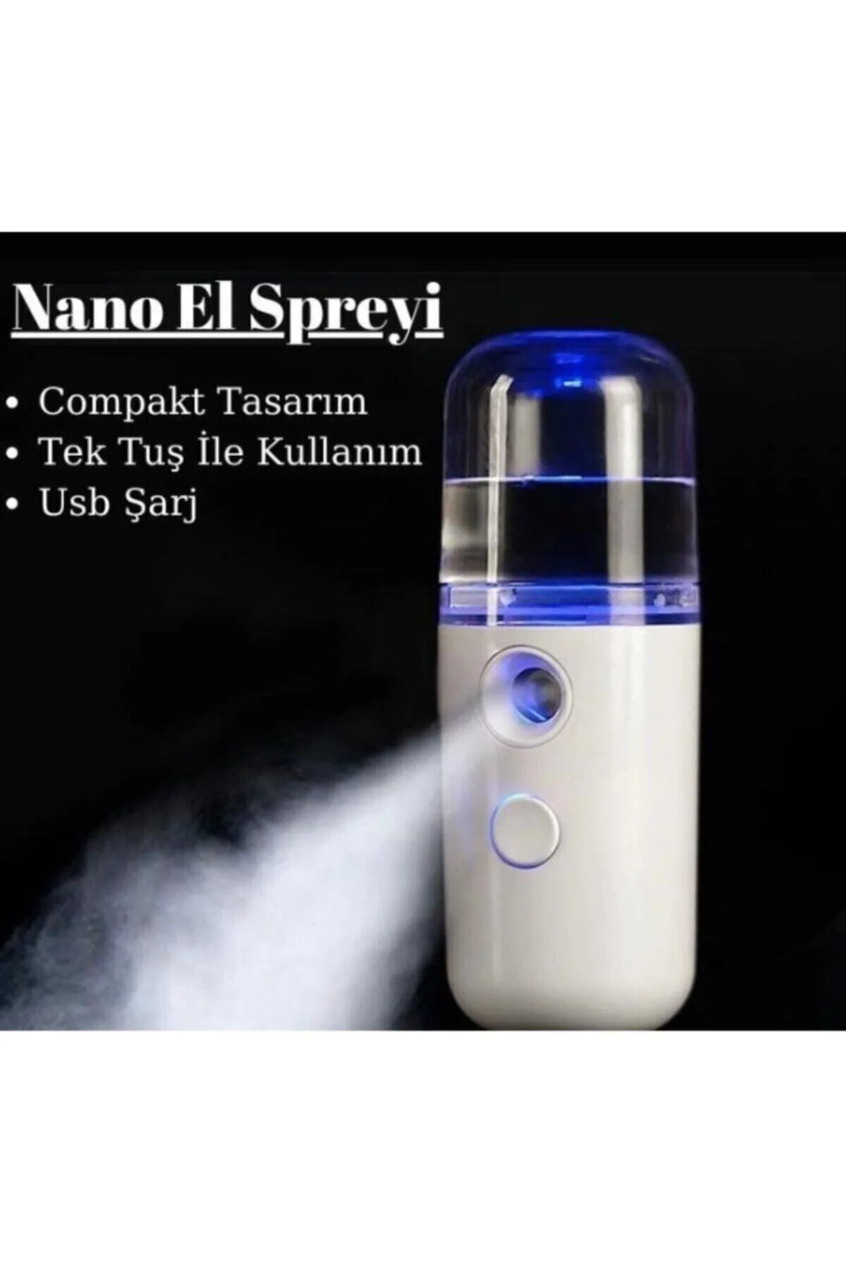 Nikadu Şarjlı Mini Araç Içi Nemlendirici Araç Içi Dezenfektan Araç Içi Koku Nano Mist Sprayer 4