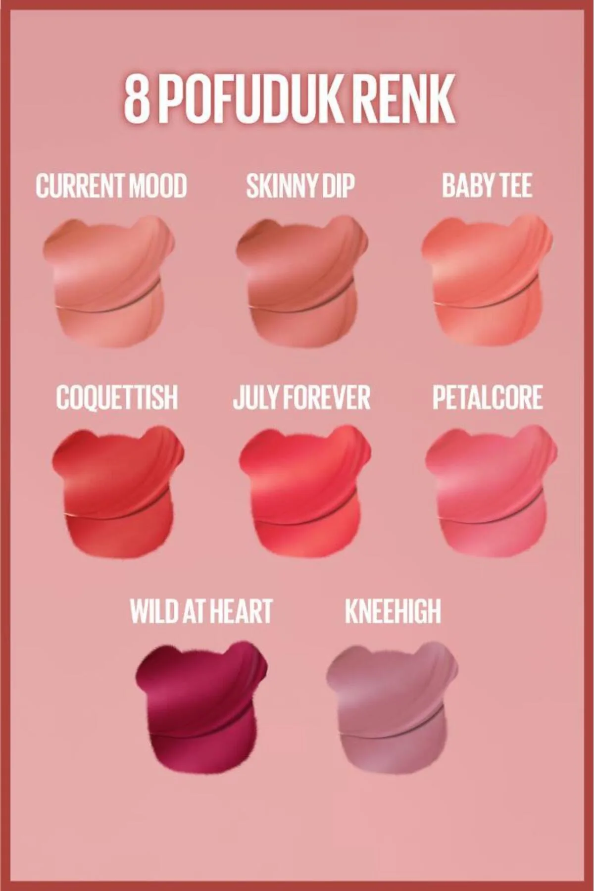 Maybelline Super Stay Teddy Tint Uzun Süre Kalıcı Likit Mat Tint 10 Current Mood 3