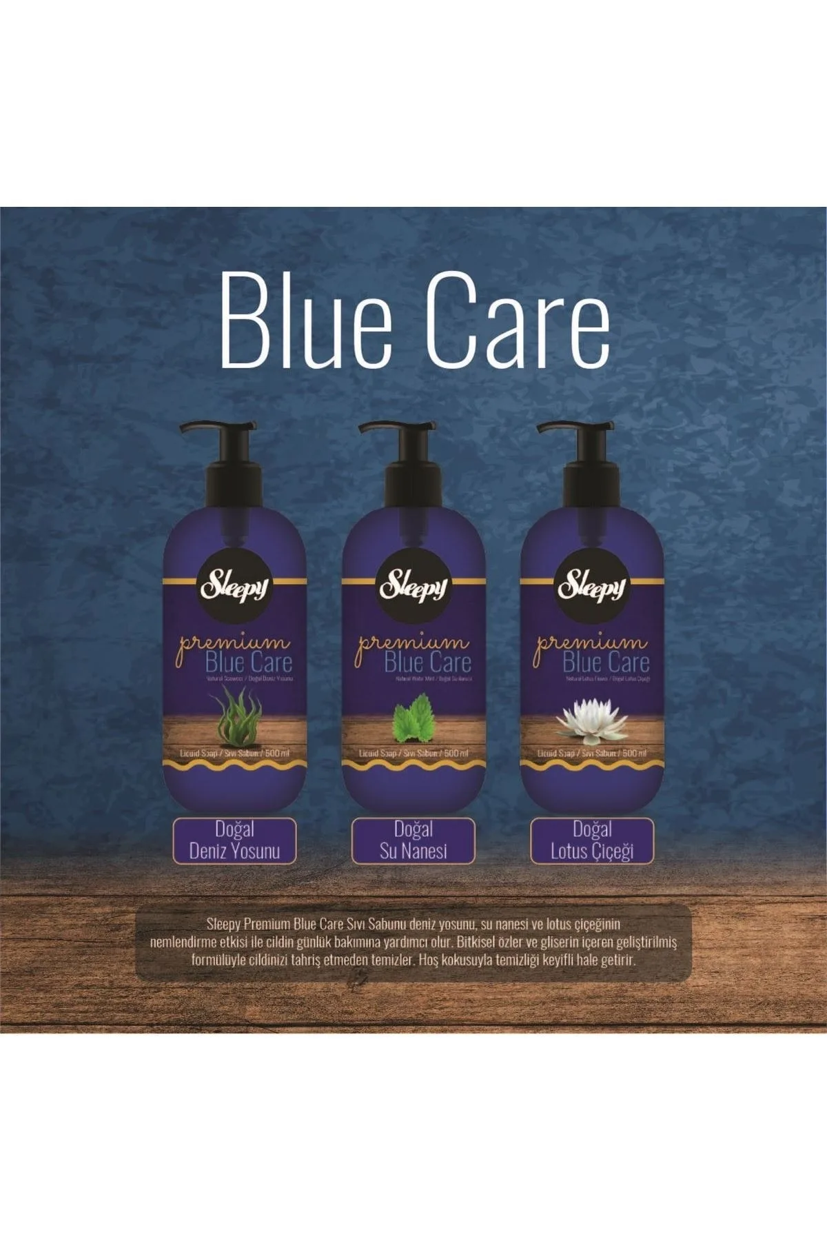 Sleepy Premium Blue Care Sıvı Sabun 500 Ml 3