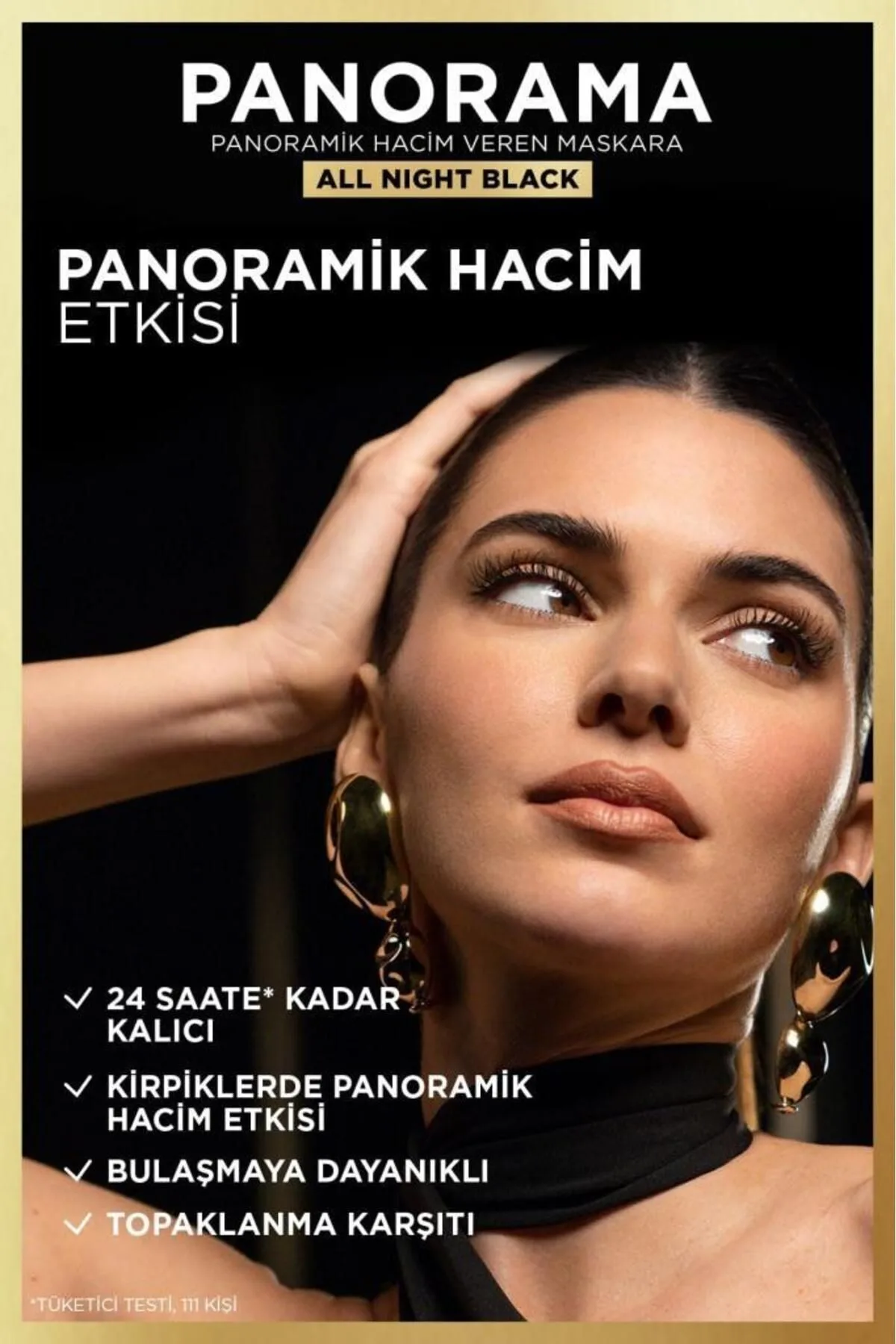 L'Oréal Paris Panorama Hacim Veren Maskara All Night Black - Siyah 2