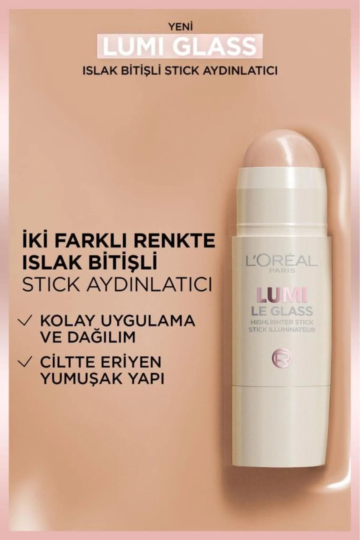 L'Oréal Paris Lumi Glass Islak Bitişli Stick Aydınlatıcı - 610 Glassy Pearl Eclat 3