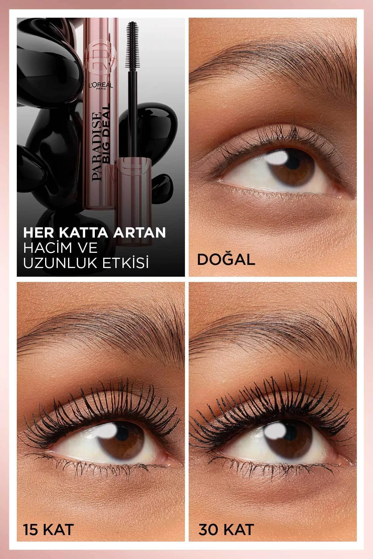 L'Oréal Paris Paradise Big Deal Maskara Siyah - Yoğun Hacim Veren ve Uzatan Ekstra Siyah Maskara Etkisi 4