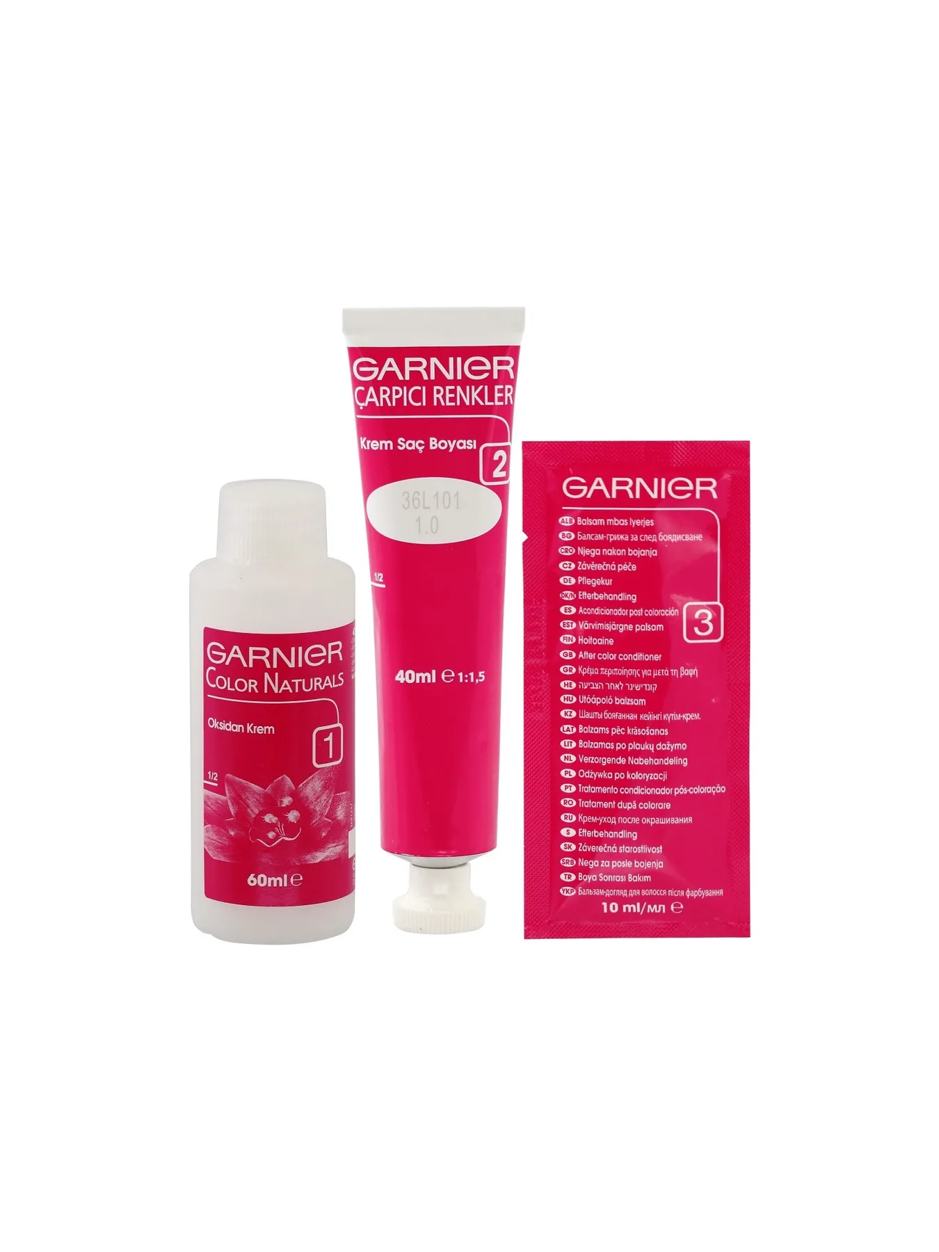 Garnier Amonyaksız Siyah Saç Boyası - 1.0 Beyaz Kapatma, Uzun Süre Kalıcı ve Canlı Renkler ile Saçlarınıza Canlılık Katın
