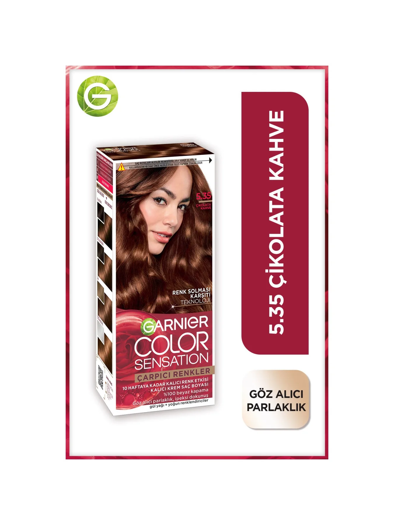 Garnier Çarpıcı Renkler 5.35 Çikolata Kahve Saç Boyası