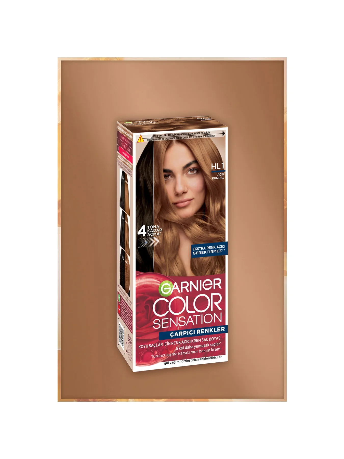 Garnier Çarpıcı Renkler Koyu Saçlar İçin Açık Kumral Krem Saç Boyası Yoğun Kalıcı Etki