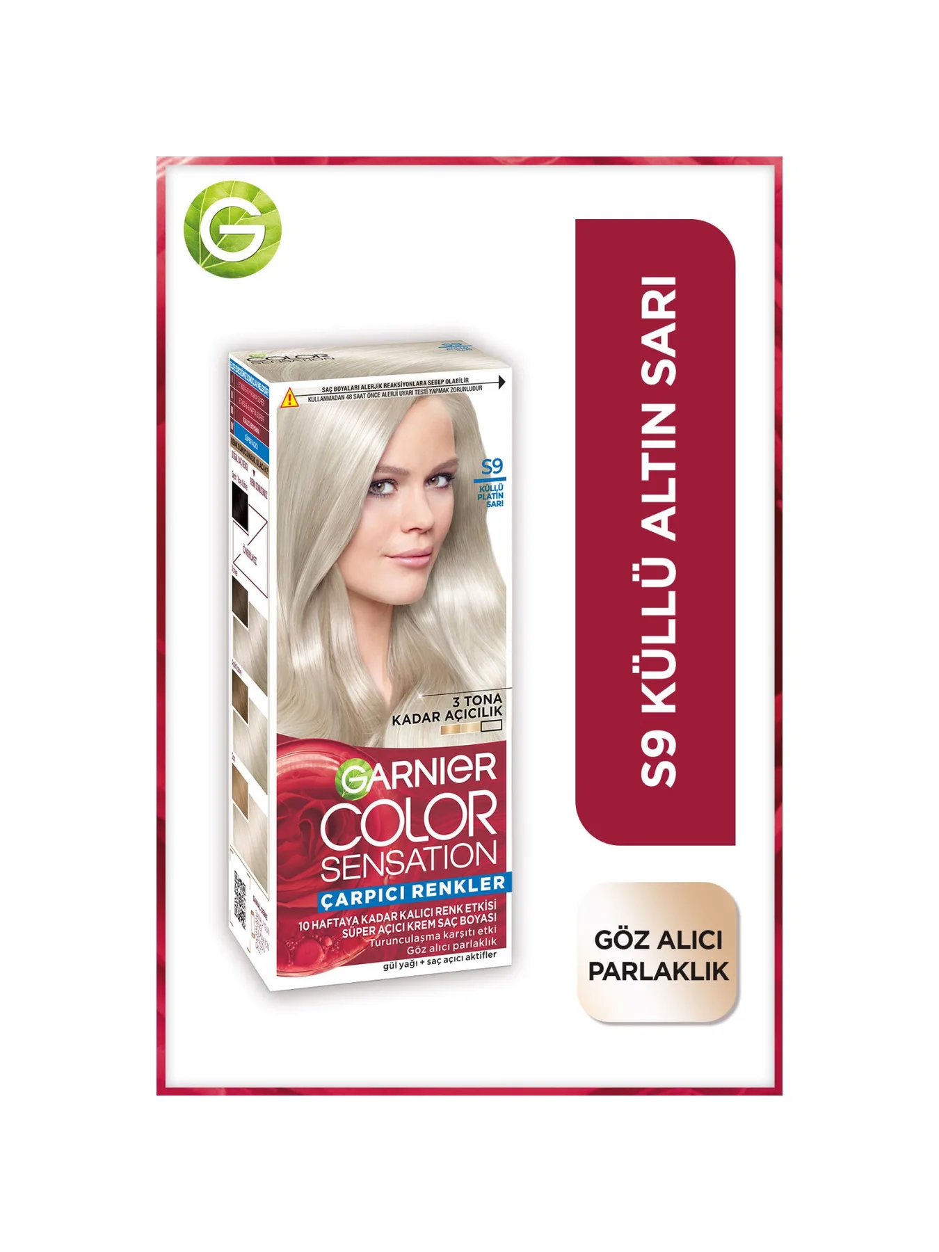 Garnier Çarpıcı Renkler S9 Küllü Altın Sarı Saç Boyası