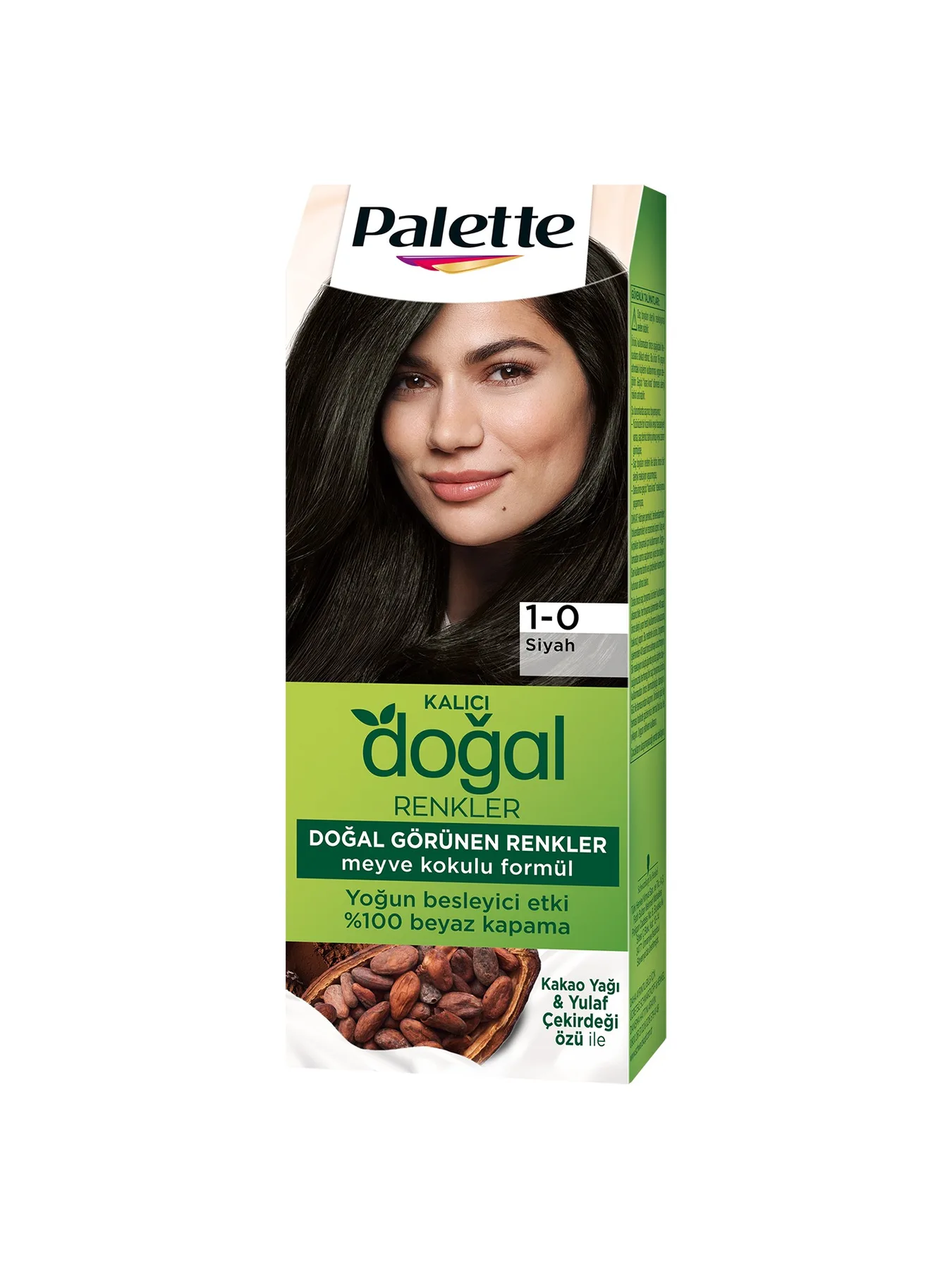Palette Doğal Renkler 1-0 Siyah Saç Boyası Kakao Yağı & Yulaf Çekirdeği Özü İle