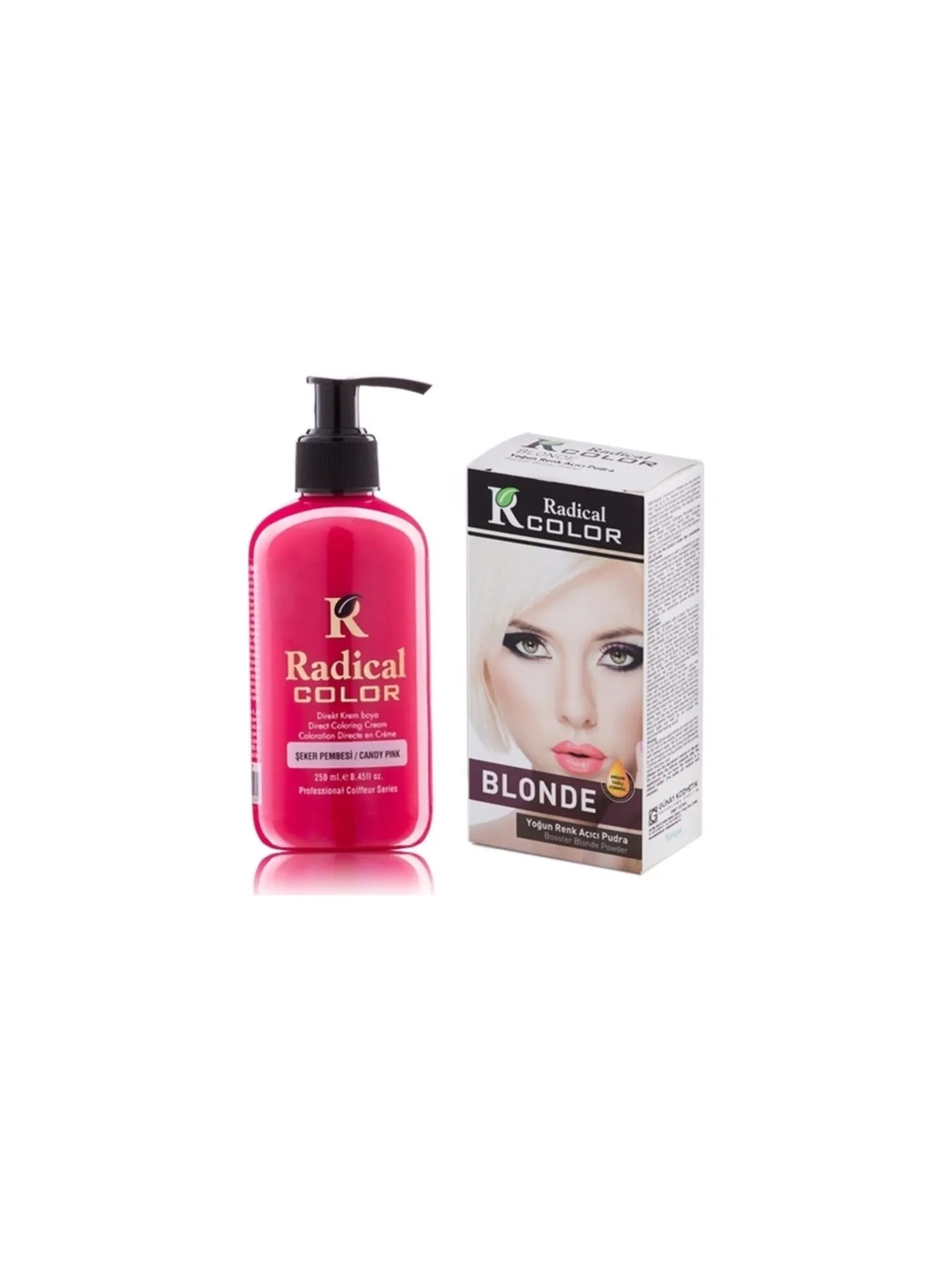 Radical Color Şeker Pembesi Amonyaksız Su Bazlı Saç Boyası 250ml 2SET