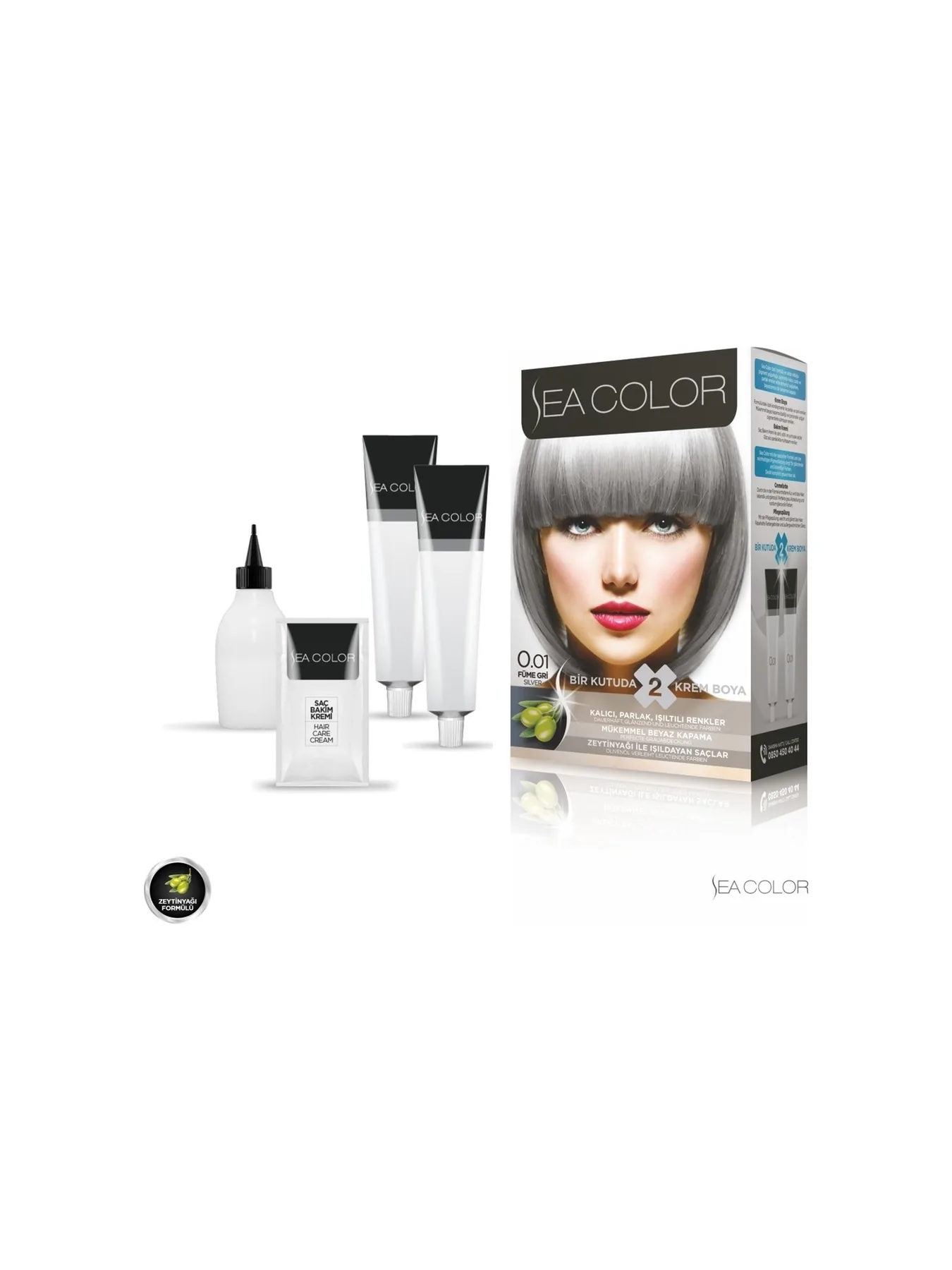 Sea Color Set Saç Boyası 0.01 Füme Gri
