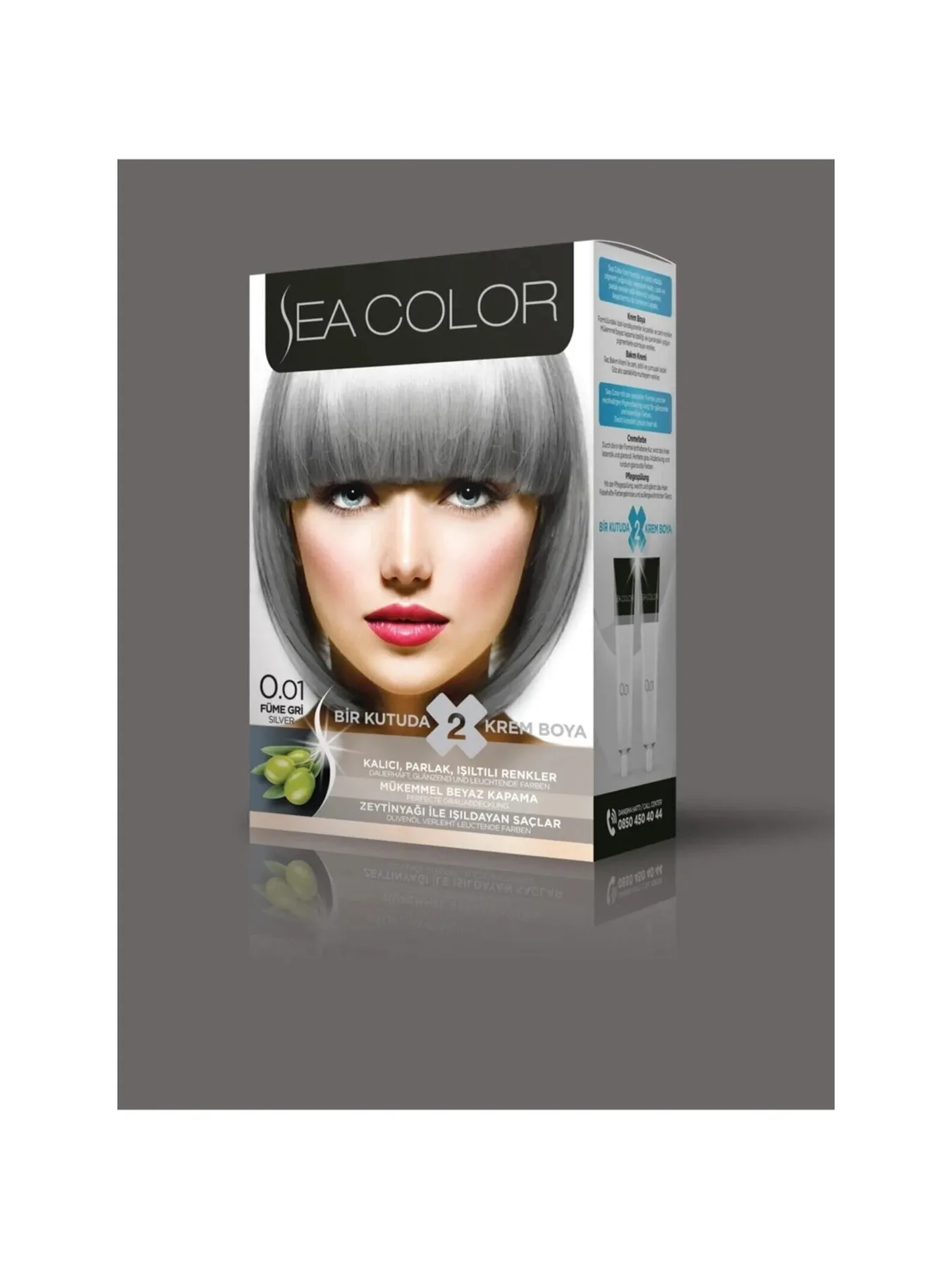 Sea Color Set Saç Boyası 0.01 Füme Gri