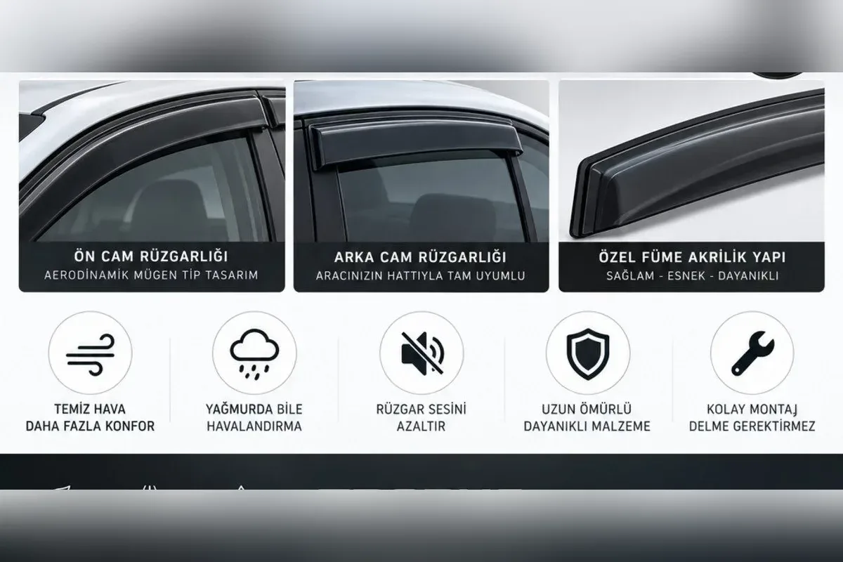 Fiat Egea cam rüzgarlığı kapı camı yakın detay