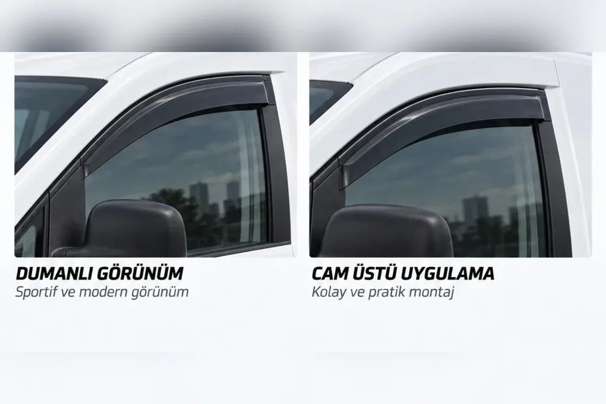 Volkswagen Caddy cam rüzgarlığı kapı camı yakın detay