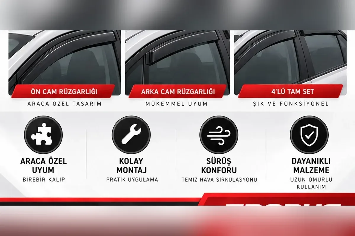 Kia Rio cam rüzgarlığı arka kapı camı detay