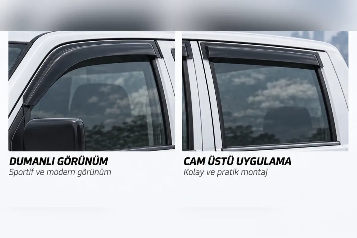 Mitsubishi L200 cam rüzgarlığı kabin camı detay
