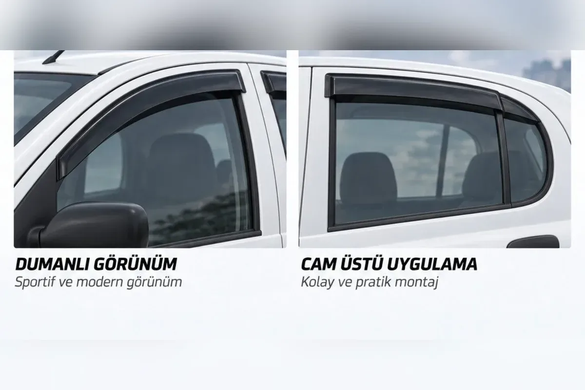 Toyota Yaris cam rüzgarlığı ön kapı camı detay
