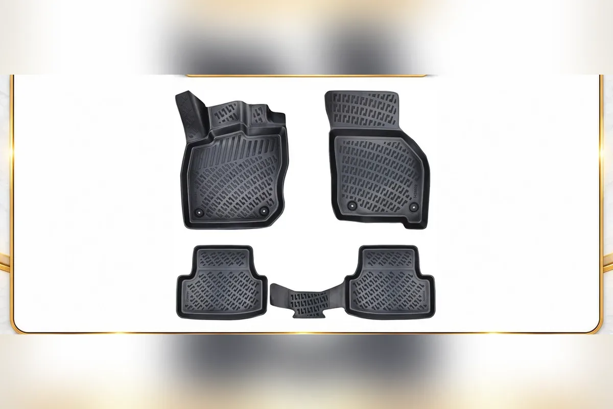 Yüksek kenarlı 3D havuzlu paspas seti