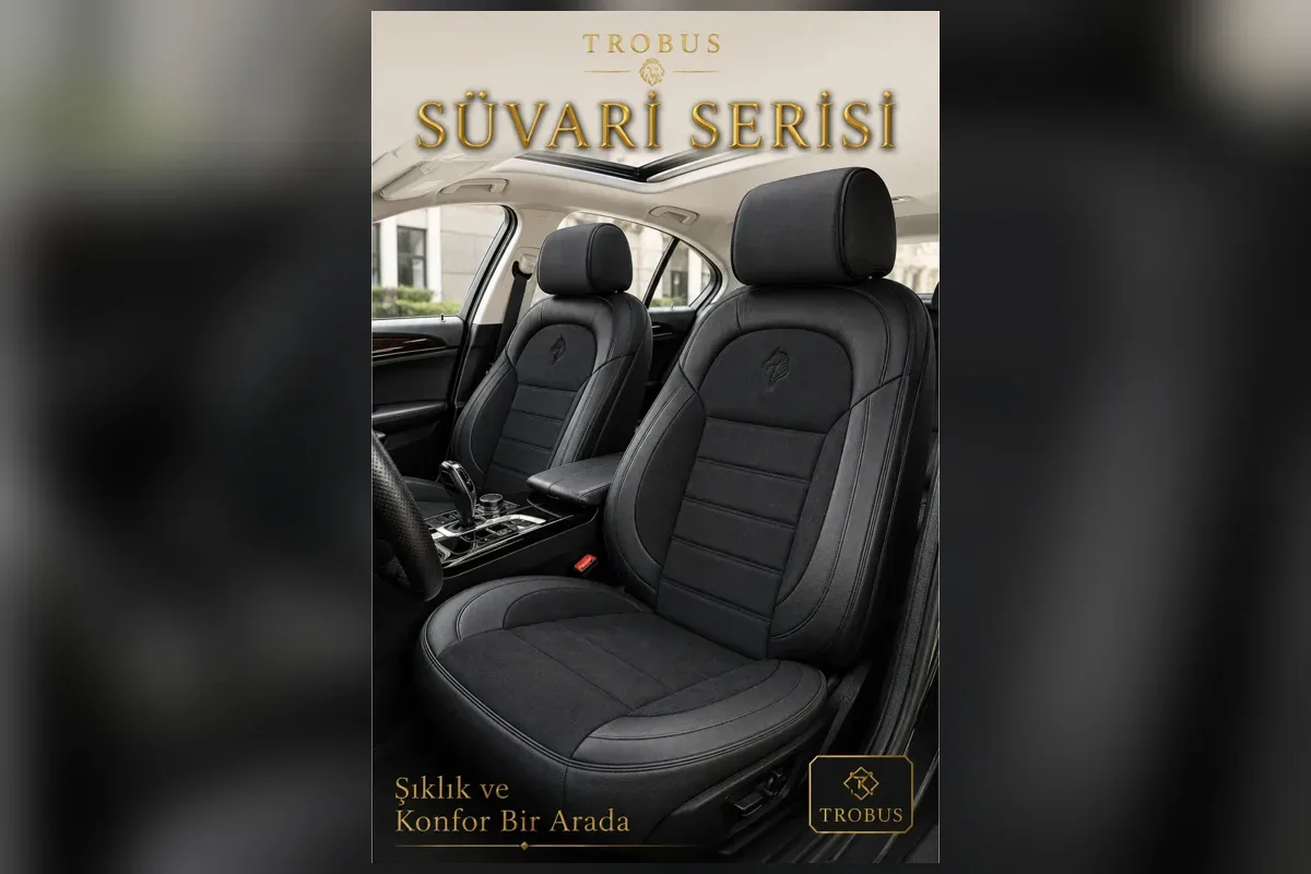Tay tüyü ticari araç koltuk kılıfı ön koltuklar
