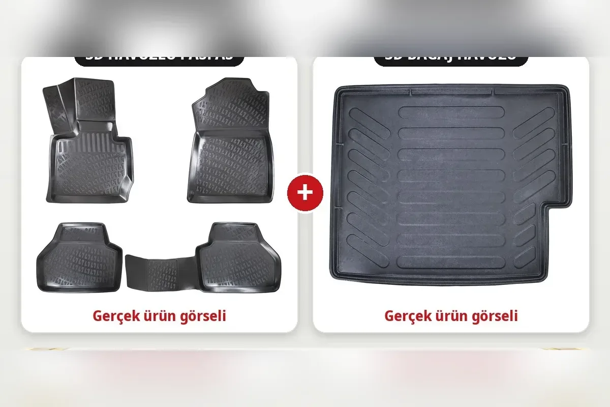 BMW X4 2014-2018 için siyah 3D havuzlu TPE paspas takımı ve 3D bagaj havuzu