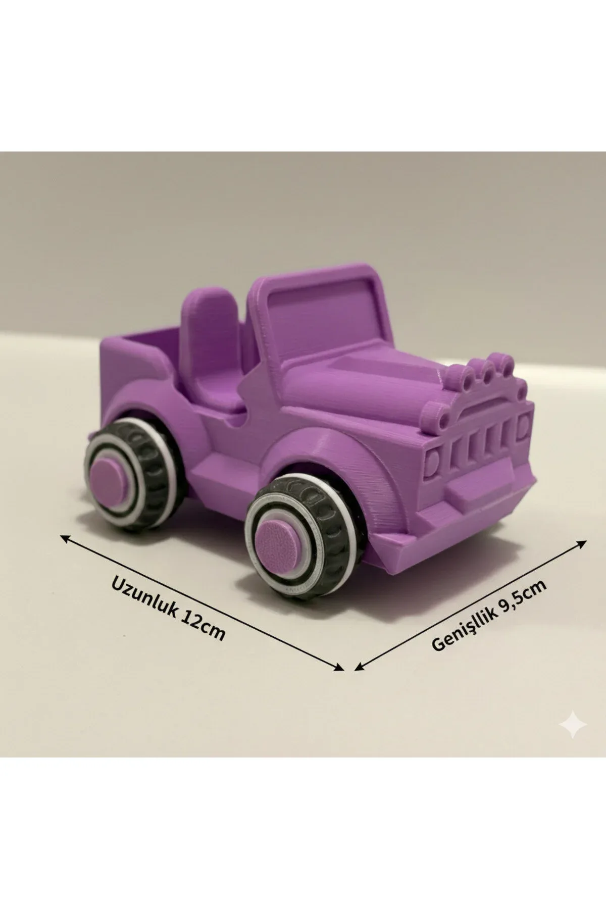 Hareketli Tekerlekli Safari Jeep - 12 cm Dayanıklı Oyuncak Araba