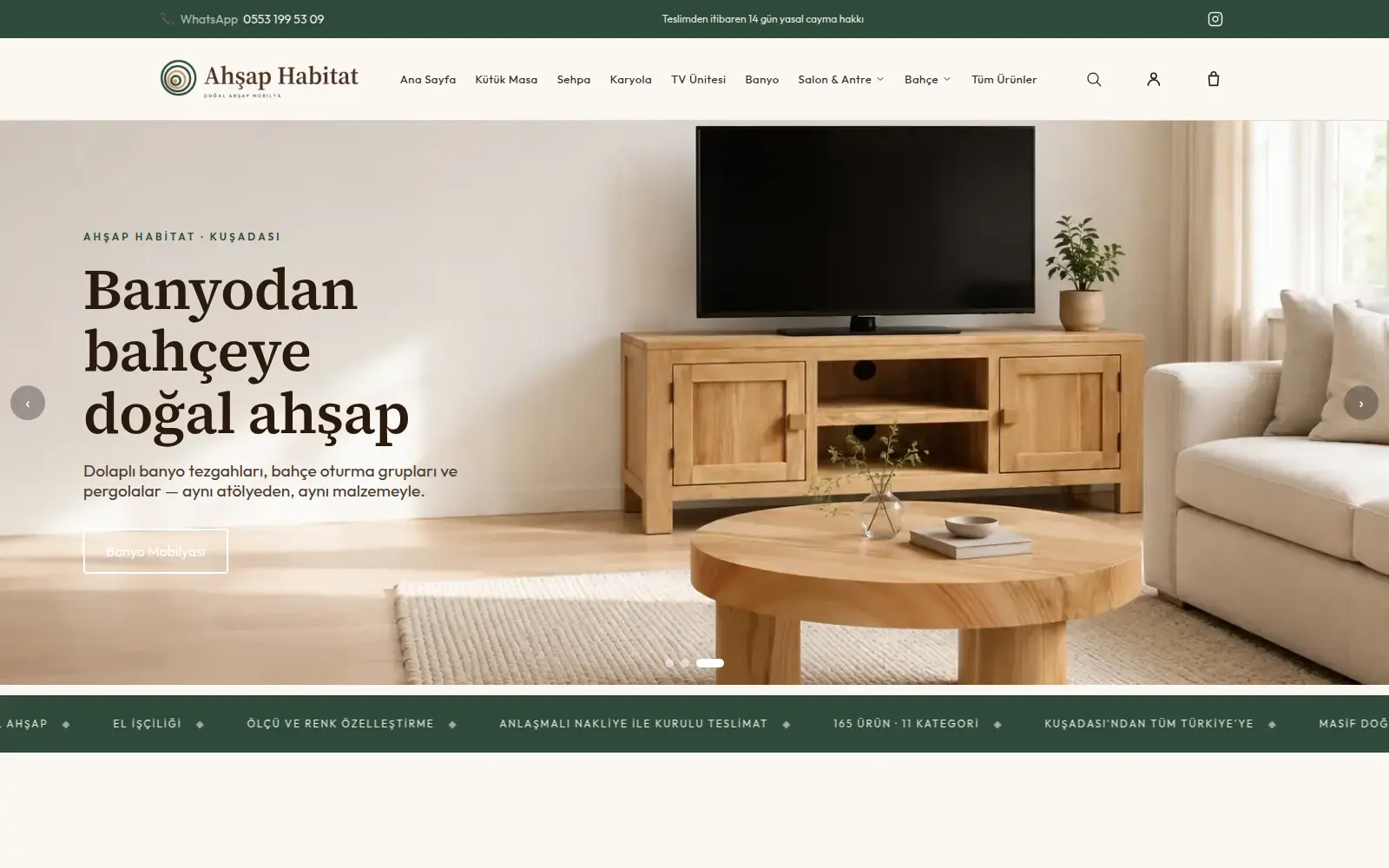 Ahşap Habitat mağaza ekran görüntüsü