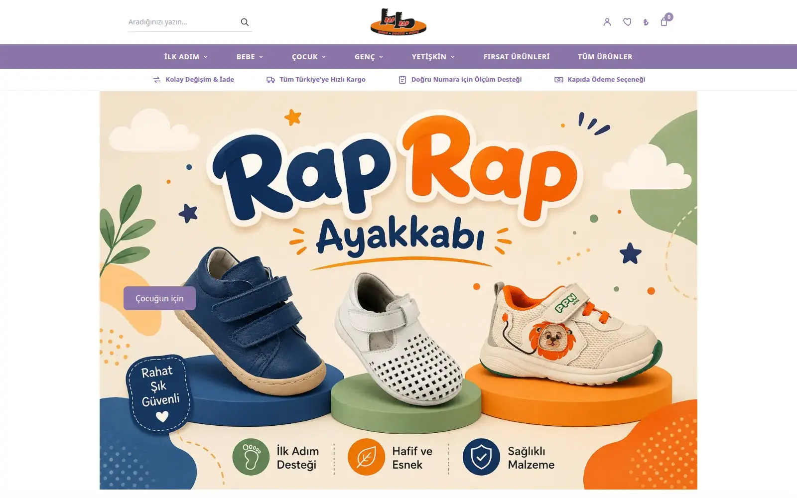 Rap Rap Ayakkabı mağaza ekran görüntüsü